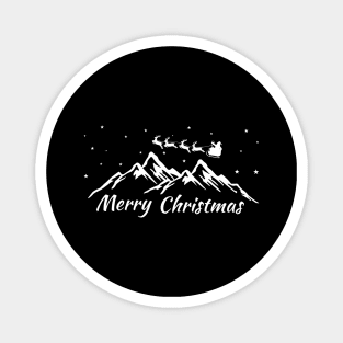 Christmas In The Mountains Santa Claus Magnet